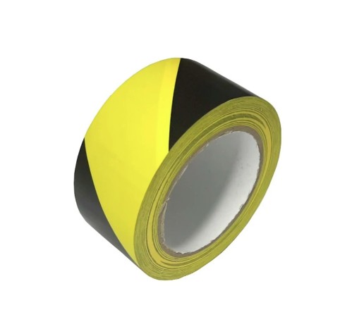 Taśma ostrzegawcza 50mmx33mb żółto-czarna